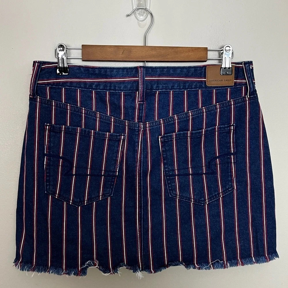 AEO • Super Stretch Stripe Hi-Rise Mini Skirt